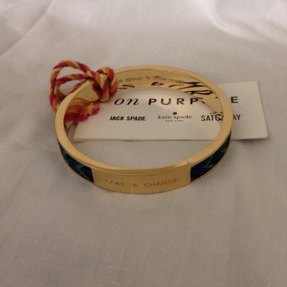 KATE SPADE On Purpose Take a Chance Bangle Green - Picture 2 of 3